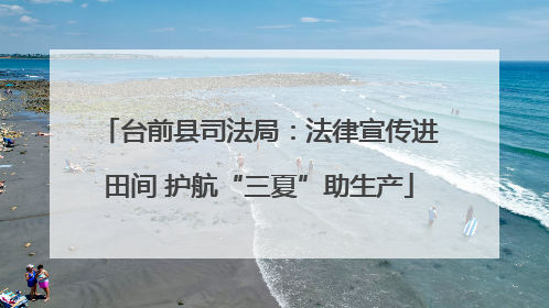 台前县司法局：法律宣传进田间 护航“三夏”助生产