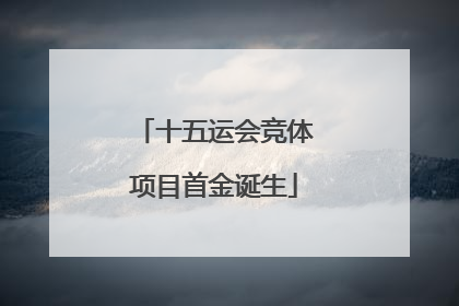 十五运会竞体项目首金诞生