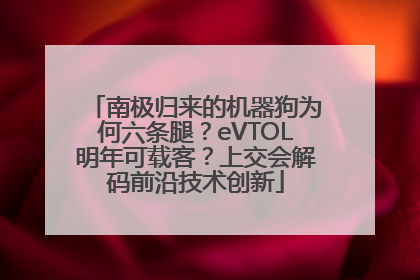 南极归来的机器狗为何六条腿？eVTOL明年可载客？上交会解码前沿技术创新