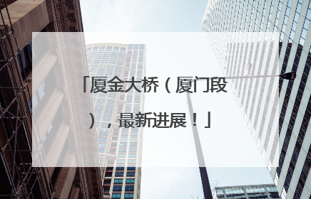 厦金大桥（厦门段），最新进展！