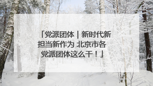 党派团体｜新时代新担当新作为 北京市各党派团体这么干！