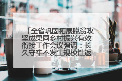 全省巩固拓展脱贫攻坚成果同乡村振兴有效衔接工作会议强调：长久守牢不发生规模性返贫致贫底线 王宁出席并讲话 王予波主持