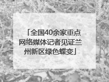 全国40余家重点网络媒体记者见证兰州新区绿色蝶变