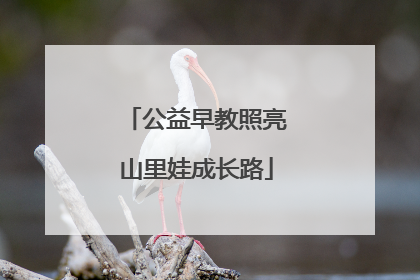 公益早教照亮山里娃成长路