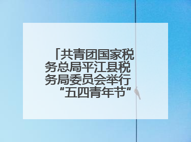 共青团国家税务总局平江县税务局委员会举行“五四青年节”主题团日活动