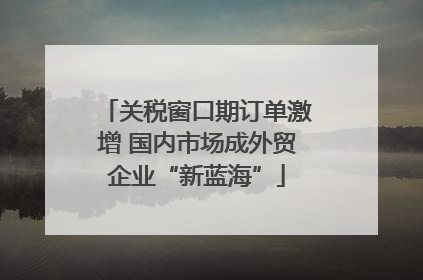 关税窗口期订单激增 国内市场成外贸企业“新蓝海”