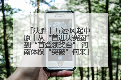 决胜十五运·风起中原丨从“首进决赛圈”到“首登领奖台” 河南体操“突破”何来