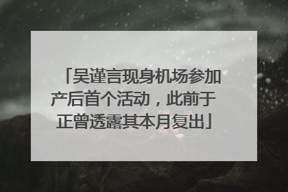 吴谨言现身机场参加产后首个活动，此前于正曾透露其本月复出