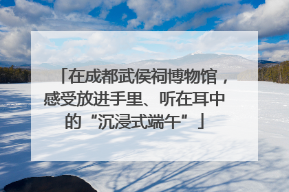 在成都武侯祠博物馆，感受放进手里、听在耳中的“沉浸式端午”