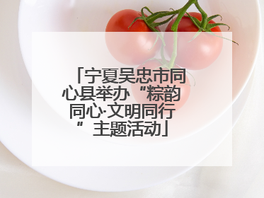宁夏吴忠市同心县举办“粽韵同心·文明同行”主题活动