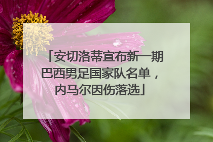 安切洛蒂宣布新一期巴西男足国家队名单，内马尔因伤落选