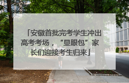 安徽首批完考学生冲出高考考场，“显眼包”家长们迎接考生归来