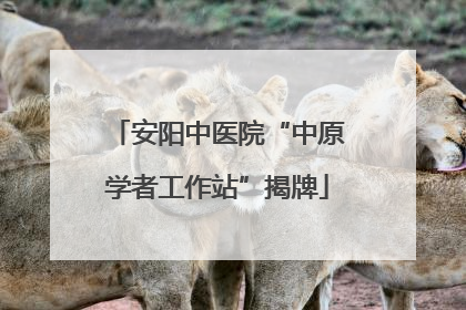 安阳中医院“中原学者工作站”揭牌
