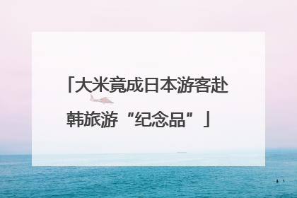 大米竟成日本游客赴韩旅游“纪念品”