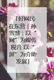 好网民·在东营｜孙雪慧：以“网”为媒传税音 以“屏”为介助发展