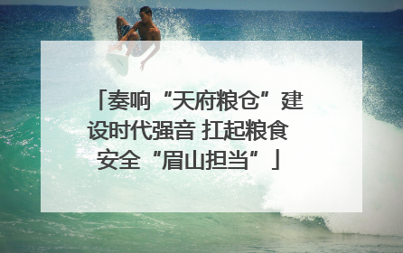 奏响“天府粮仓”建设时代强音 扛起粮食安全“眉山担当”