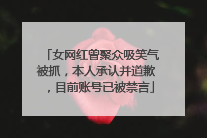 女网红曾聚众吸笑气被抓，本人承认并道歉，目前账号已被禁言