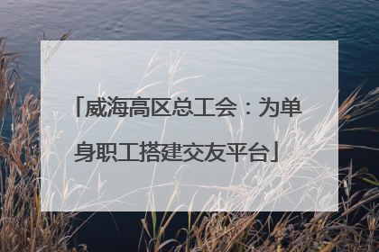 威海高区总工会：为单身职工搭建交友平台