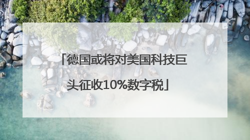 德国或将对美国科技巨头征收10%数字税