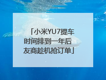 小米YU7提车时间排到一年后 友商趁机抢订单