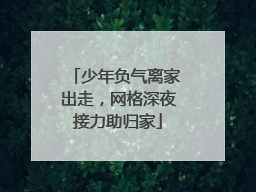 少年负气离家出走，网格深夜接力助归家