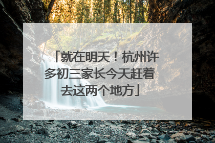 就在明天！杭州许多初三家长今天赶着去这两个地方
