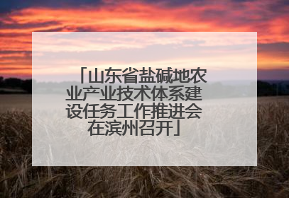 山东省盐碱地农业产业技术体系建设任务工作推进会在滨州召开