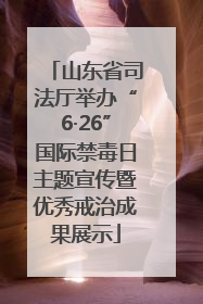 山东省司法厅举办“6·26”国际禁毒日主题宣传暨优秀戒治成果展示