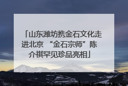 山东潍坊携金石文化走进北京 “金石宗师”陈介祺罕见珍品亮相