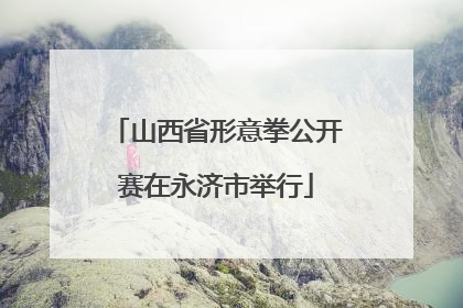 山西省形意拳公开赛在永济市举行