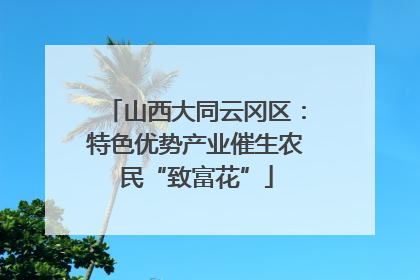 山西大同云冈区：特色优势产业催生农民“致富花”