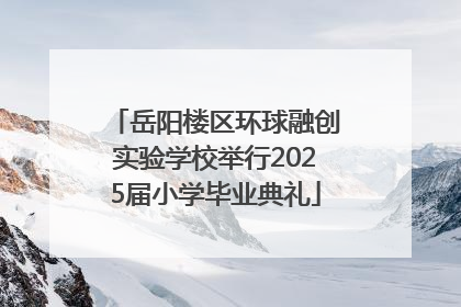 岳阳楼区环球融创实验学校举行2025届小学毕业典礼