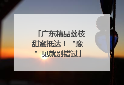 广东精品荔枝甜蜜抵达！“豫”见就别错过