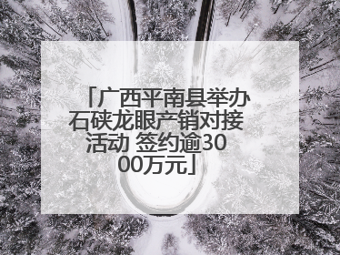 广西平南县举办石硖龙眼产销对接活动 签约逾3000万元