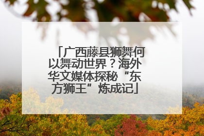 广西藤县狮舞何以舞动世界？海外华文媒体探秘“东方狮王”炼成记