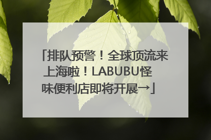 排队预警！全球顶流来上海啦！LABUBU怪味便利店即将开展→