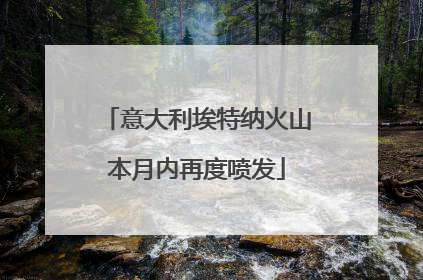 意大利埃特纳火山本月内再度喷发