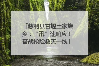 慈利县甘堰土家族乡：“汛”速响应！奋战抢险救灾一线