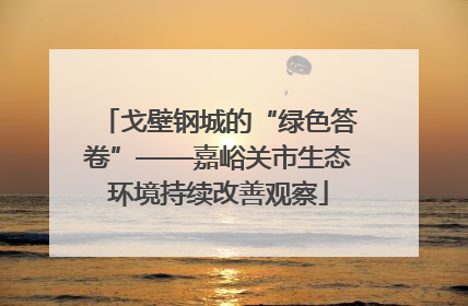 戈壁钢城的“绿色答卷”——嘉峪关市生态环境持续改善观察