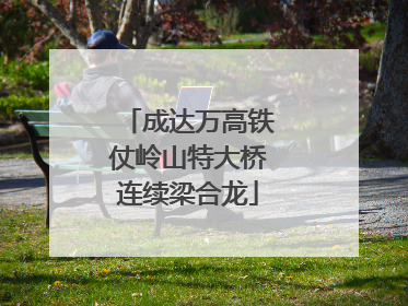 成达万高铁仗岭山特大桥连续梁合龙