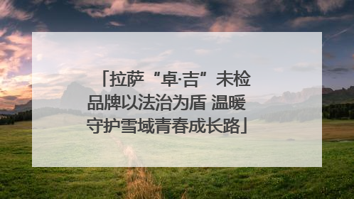 拉萨“卓·吉”未检品牌以法治为盾 温暖守护雪域青春成长路
