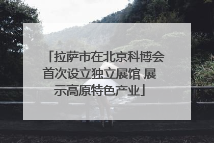 拉萨市在北京科博会首次设立独立展馆 展示高原特色产业