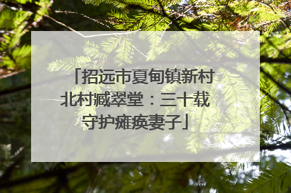 招远市夏甸镇新村北村臧翠堂：三十载守护瘫痪妻子