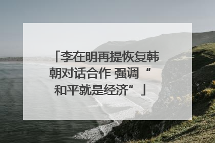 李在明再提恢复韩朝对话合作 强调“和平就是经济”