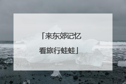 来东郊记忆 看旅行蛙蛙