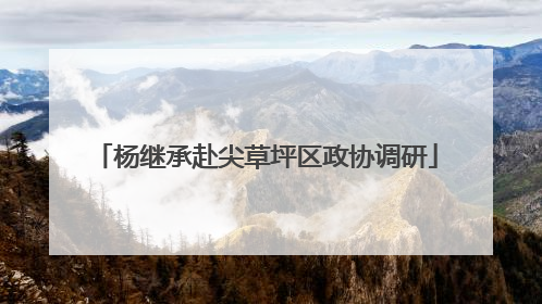 杨继承赴尖草坪区政协调研