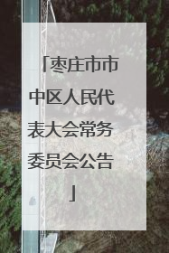 枣庄市市中区人民代表大会常务委员会公告