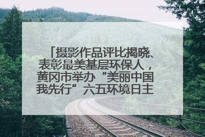 摄影作品评比揭晓、表彰最美基层环保人，黄冈市举办“美丽中国我先行”六五环境日主题宣传活动