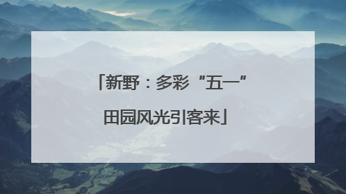 新野：多彩“五一” 田园风光引客来
