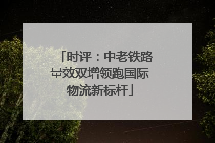 时评：中老铁路量效双增领跑国际物流新标杆